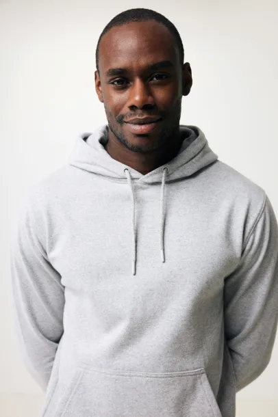  Iqoniq Rila lightweight recycled cotton hoodie - iqoniq light heather grey