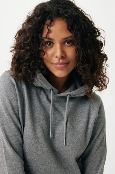  Iqoniq Rila lightweight recycled cotton hoodie - iqoniq light heather anthracite