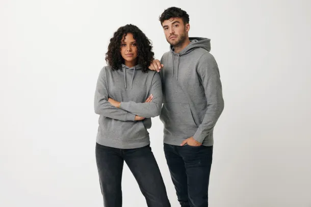  Iqoniq Rila lightweight recycled cotton hoodie - iqoniq anthracite 