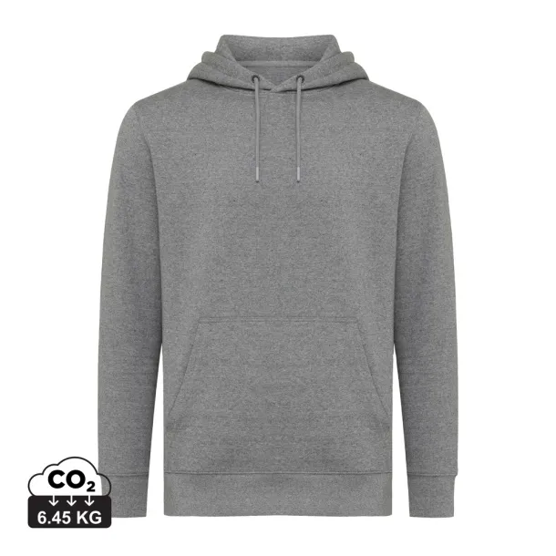  Iqoniq Rila lightweight recycled cotton hoodie - iqoniq light heather anthracite
