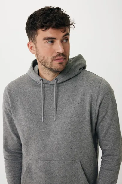  Iqoniq Rila lightweight recycled cotton hoodie - iqoniq light heather anthracite