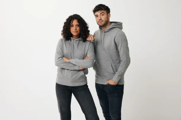  Iqoniq Rila lightweight recycled cotton hoodie - iqoniq anthracite 