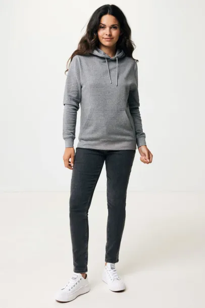  Iqoniq Rila lightweight recycled cotton hoodie - iqoniq light heather anthracite