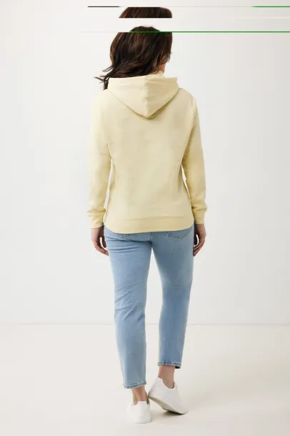  Iqoniq Rila lightweight recycled cotton hoodie - iqoniq cream yellow 