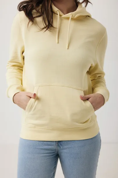  Iqoniq Rila lightweight recycled cotton hoodie - iqoniq cream yellow 