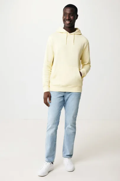  Iqoniq Rila lightweight recycled cotton hoodie - iqoniq cream yellow 