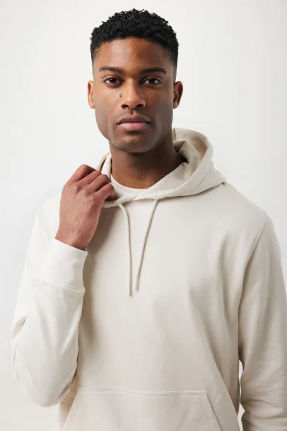  Iqoniq Rila lightweight recycled cotton hoodie - iqoniq ivory white 