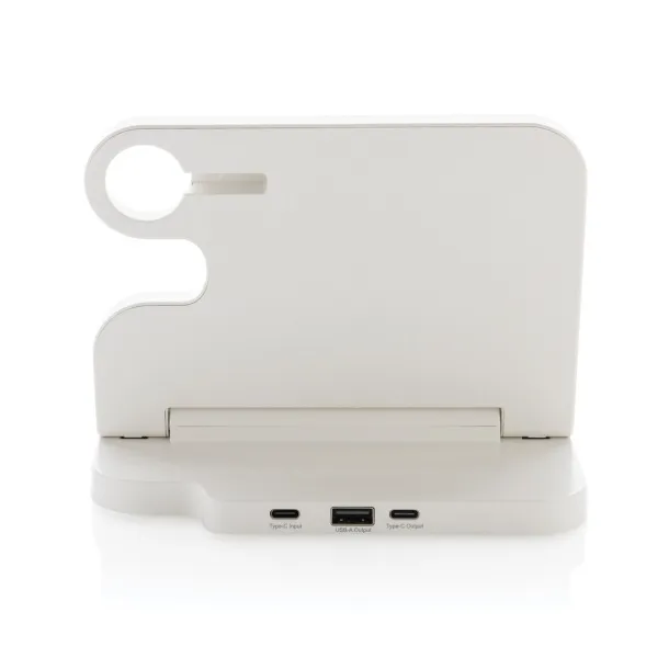 Joltz RCS recycled plastic dual 15W charger with iWatch slot - XD Collection White 
