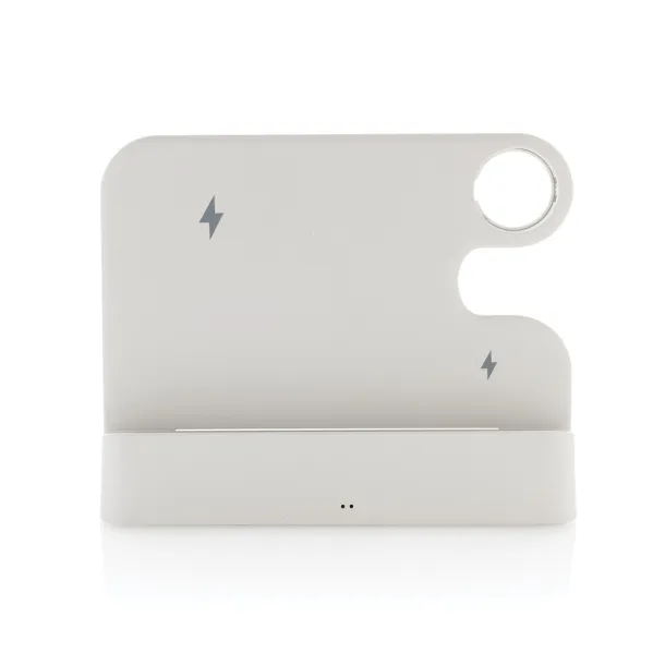 Joltz RCS recycled plastic dual 15W charger with iWatch slot - XD Collection White 