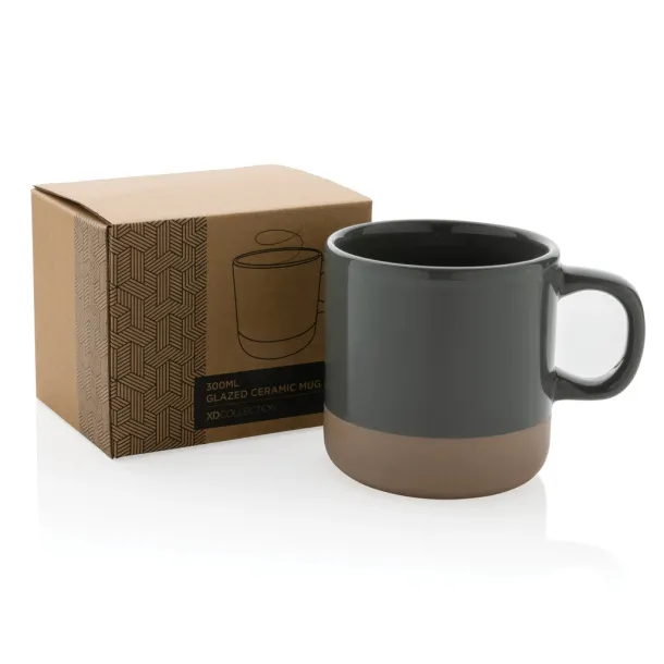  Glazirana keramička šalica, 360 ml - XD Collection Siva