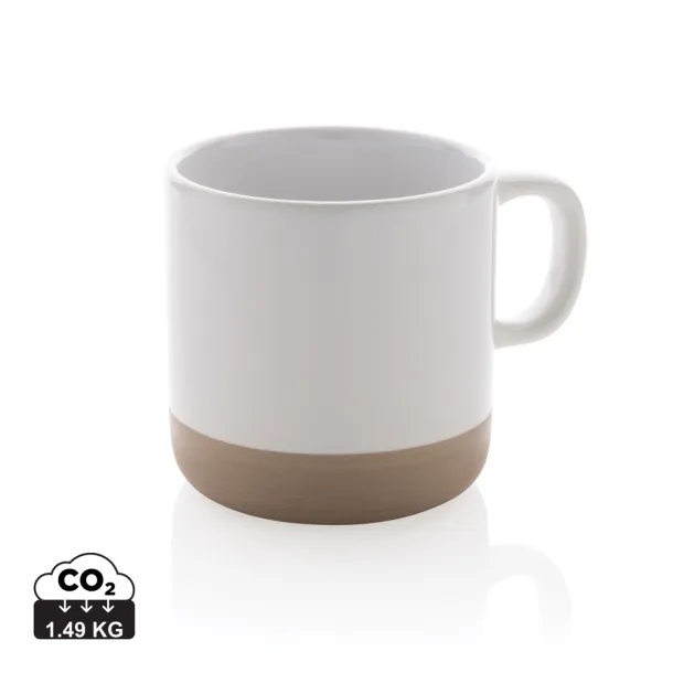  Glazed ceramic mug - XD Collection White 