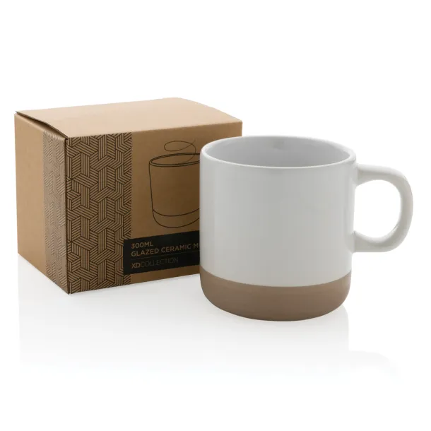  Glazed ceramic mug - XD Collection White 