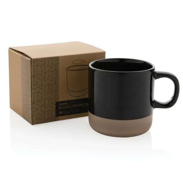  Glazed ceramic mug - XD Collection Black 