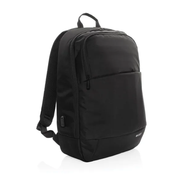  Swiss Peak AWARE™ modern 15.6" laptop backpack - Swiss Peak Black 