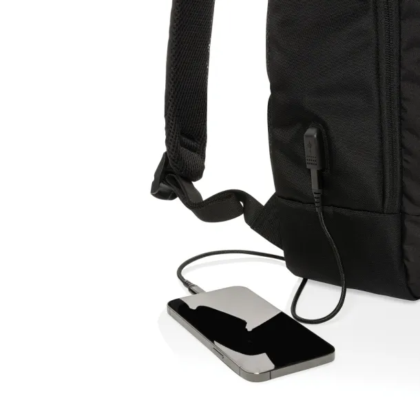  Swiss Peak AWARE™ modern 15.6" laptop backpack - Swiss Peak Black 