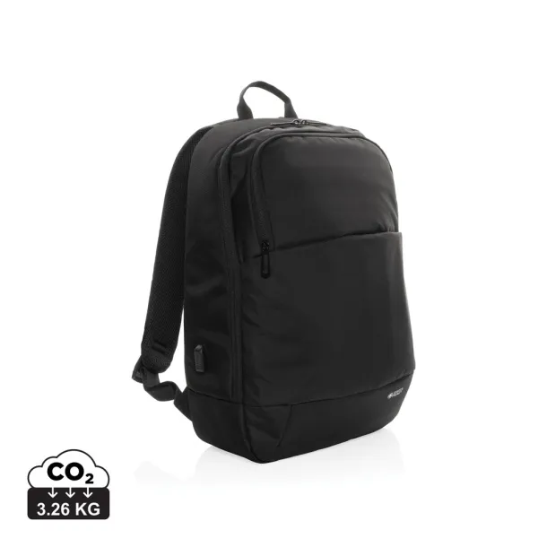  Swiss Peak AWARE™ modern 15.6" laptop backpack - Swiss Peak Black 