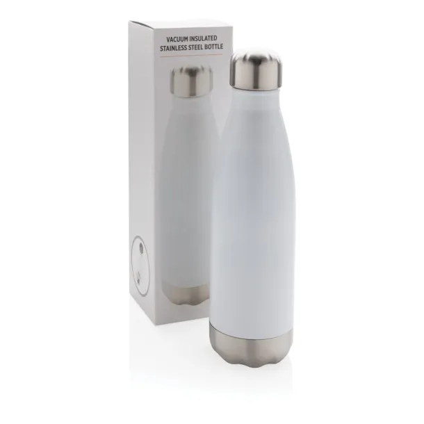  Vacuum insulated stainless steel bottle - XD Collection White 