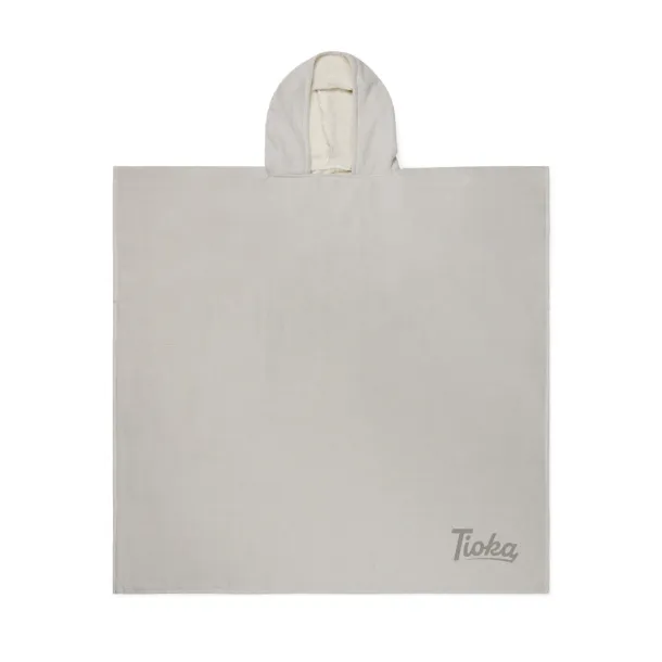  VINGA Tolo hamam terry beach poncho - Vinga grey, off white 11-0606 TPG