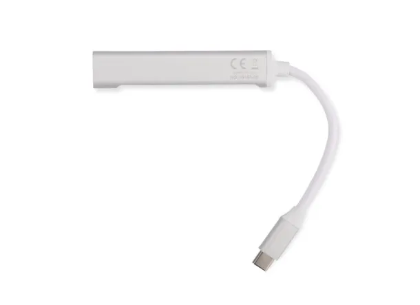  USB HUB splitter with type C cable - silver