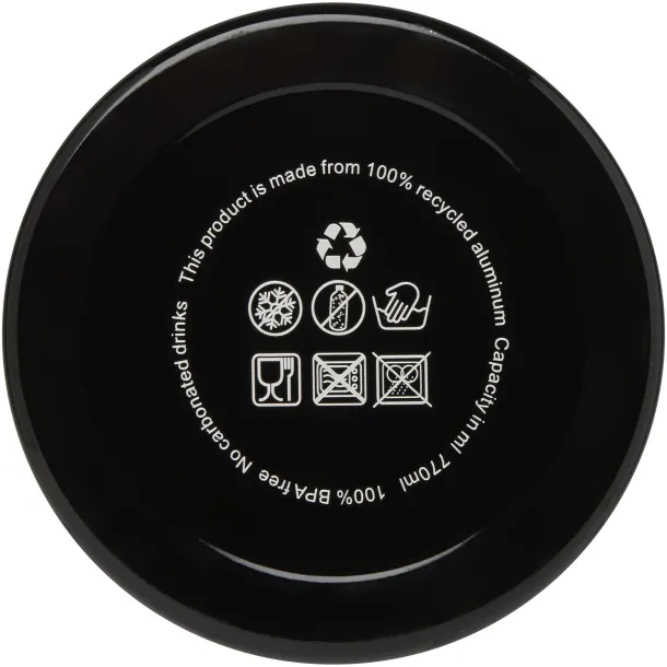 Oregon 770 ml RCS certified recycled aluminium water bottle with carabiner Crna