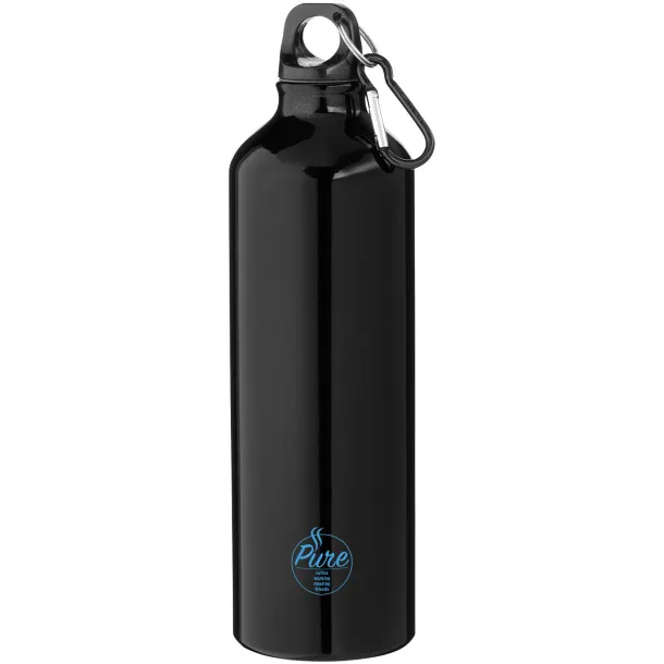 Oregon 770 ml RCS certified recycled aluminium water bottle with carabiner Solid black