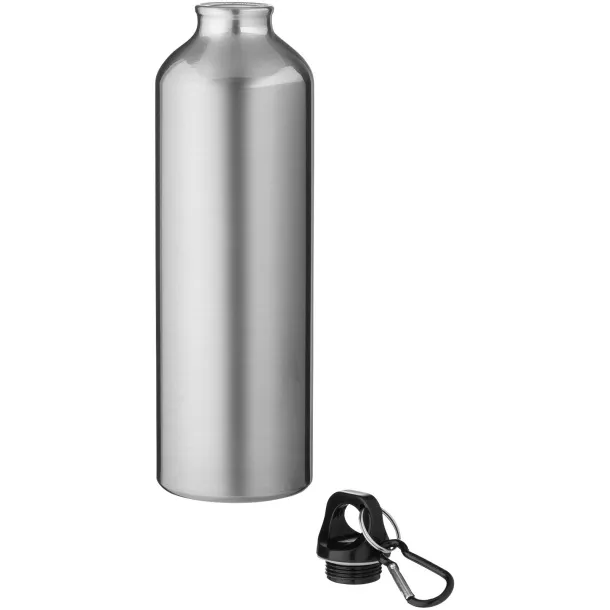 Oregon 770 ml RCS certified recycled aluminium water bottle with carabiner Silver