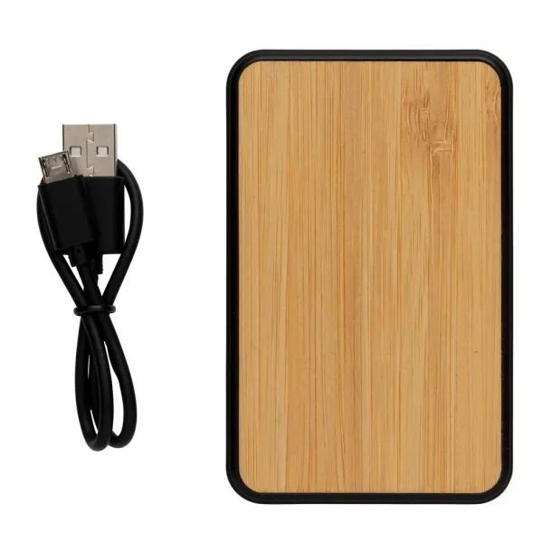  FSC® and RCS recycled plastic 5.000 mAh Powerbank - XD Collection Brown 