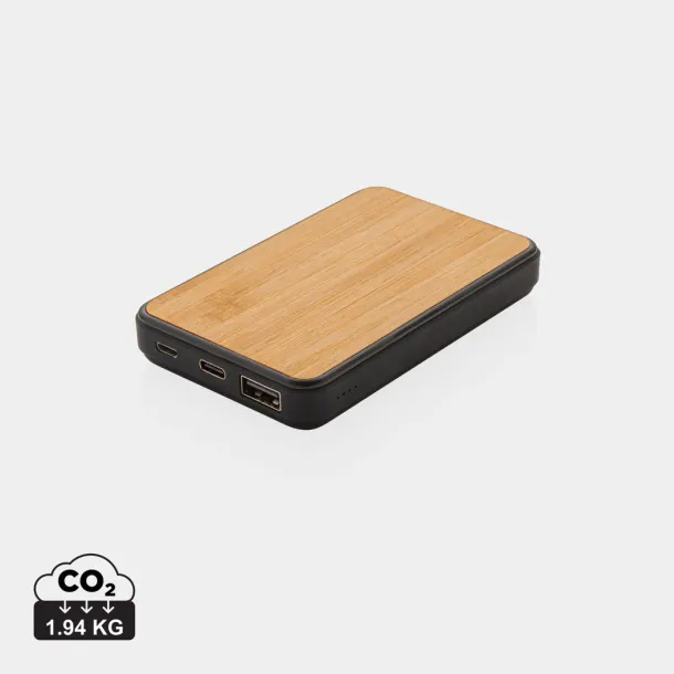  FSC® and RCS recycled plastic 5.000 mAh Powerbank - XD Collection Brown 