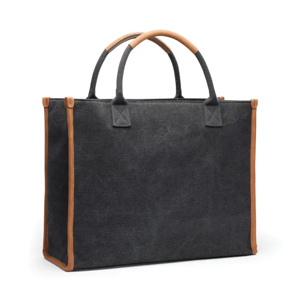  VINGA Bosler RCS recycled canvas office tote - Vinga Black 