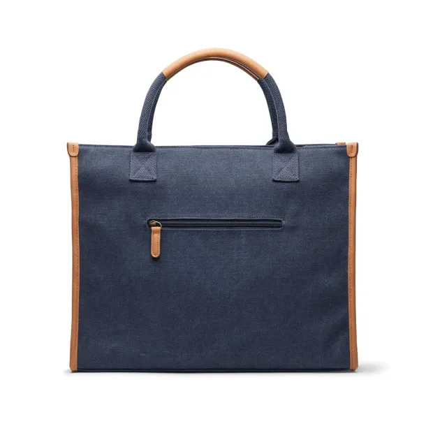  VINGA Bosler RCS recycled canvas office tote - Vinga navy 