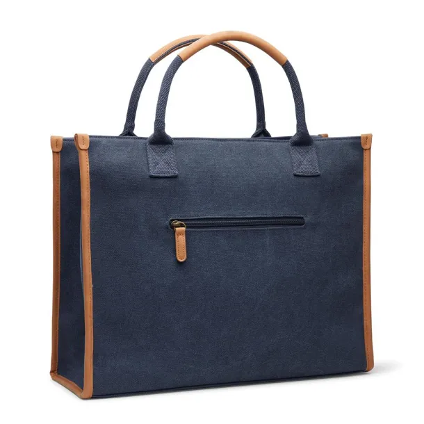  VINGA Bosler RCS recycled canvas office tote - Vinga navy 