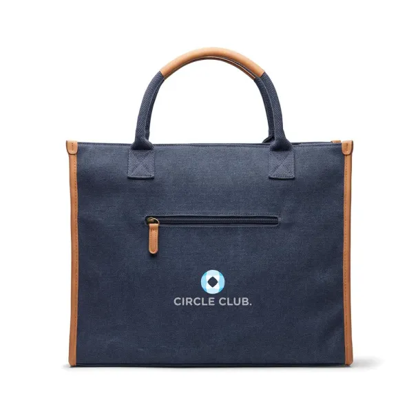  VINGA Bosler RCS recycled canvas office tote - Vinga navy 