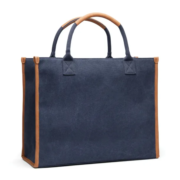  VINGA Bosler RCS recycled canvas office tote - Vinga navy 