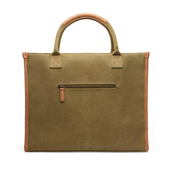  VINGA Bosler RCS recycled canvas office tote - Vinga Green 