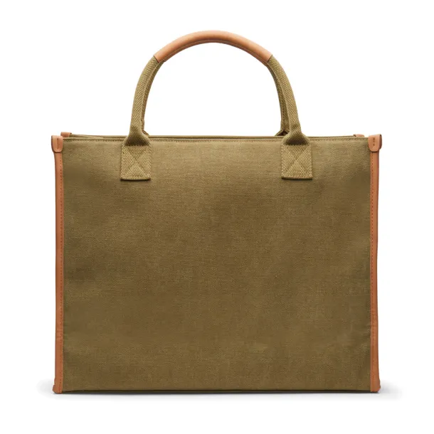  VINGA Bosler RCS recycled canvas office tote - Vinga Green 