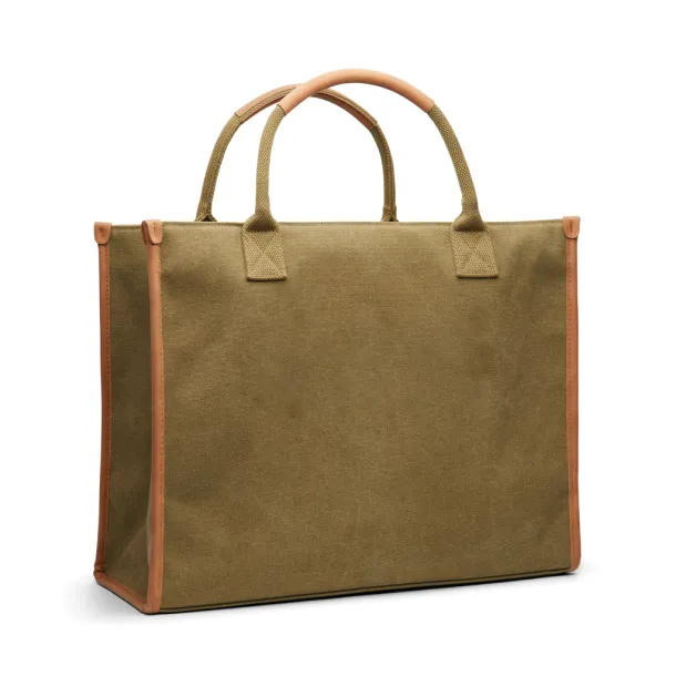  VINGA Bosler RCS recycled canvas office tote - Vinga Green 