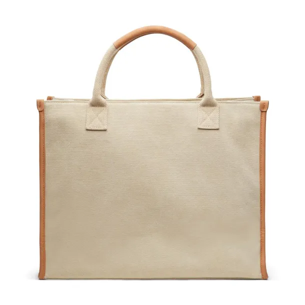  VINGA Bosler RCS recycled canvas office tote - Vinga brown 