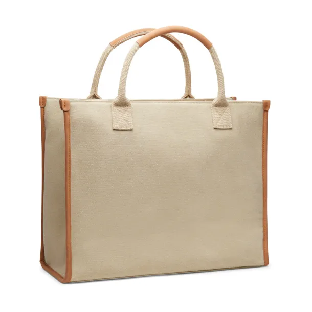  VINGA Bosler RCS recycled canvas office tote - Vinga brown 