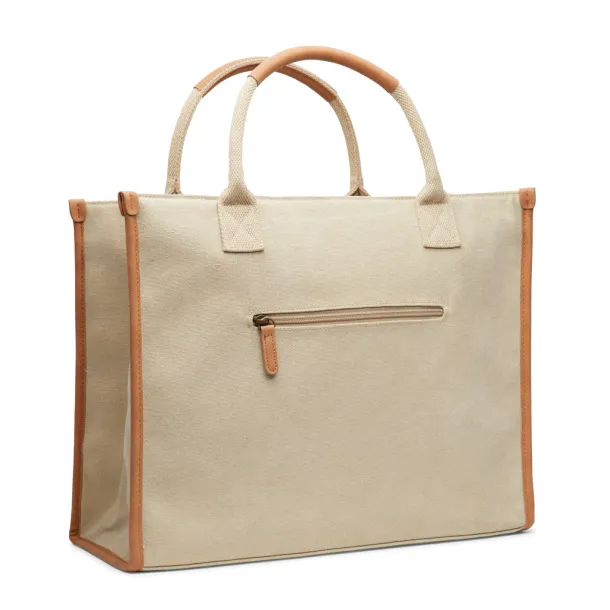  VINGA Bosler RCS recycled canvas office tote - Vinga beige