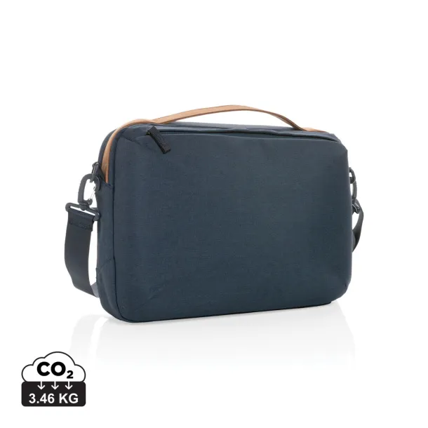  Impact AWARE™ 300D two tone deluxe 15.6" laptop bag - XD Xclusive Navy Blue 