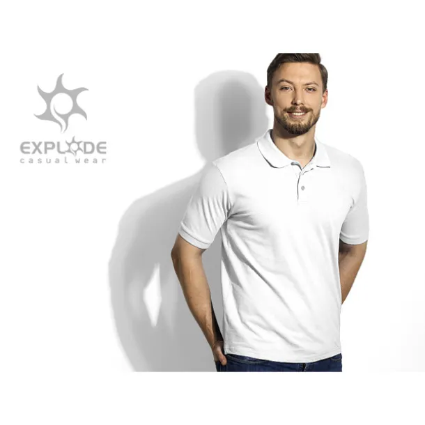 TOP GUN muška polo majica, 210g/m2 - EXPLODE Bijela
