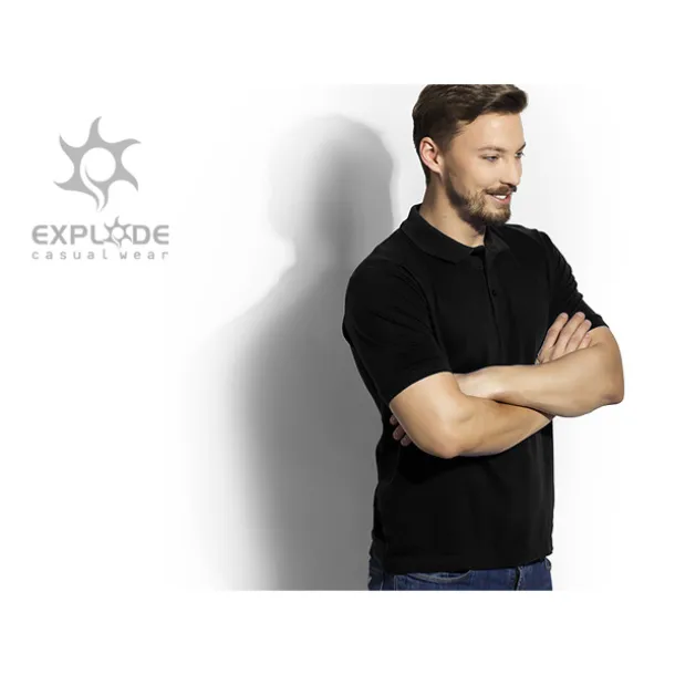 TOP GUN muška polo majica, 210g/m2 - EXPLODE Crna