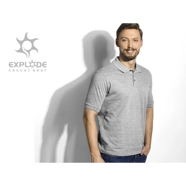 TOP GUN muška polo majica, 210g/m2 - EXPLODE Pepeljasto siva