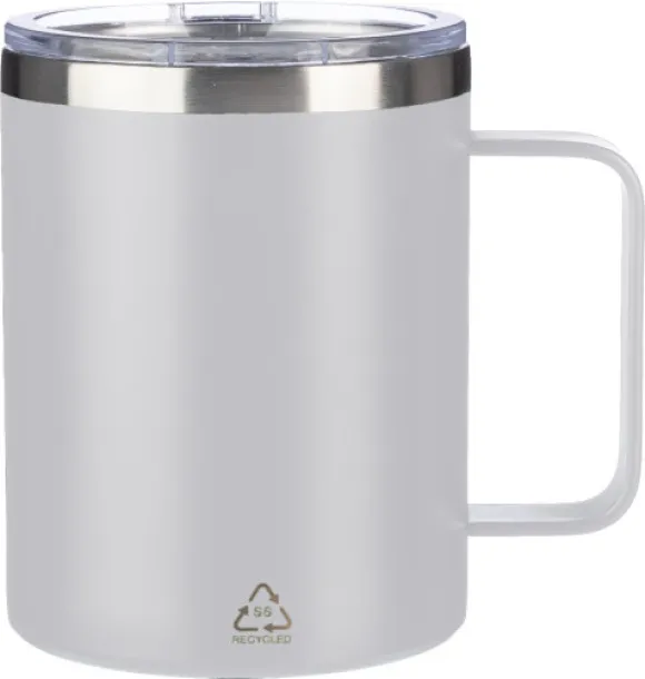 RENATE Stainless steel double-walled mug (300 ml) white