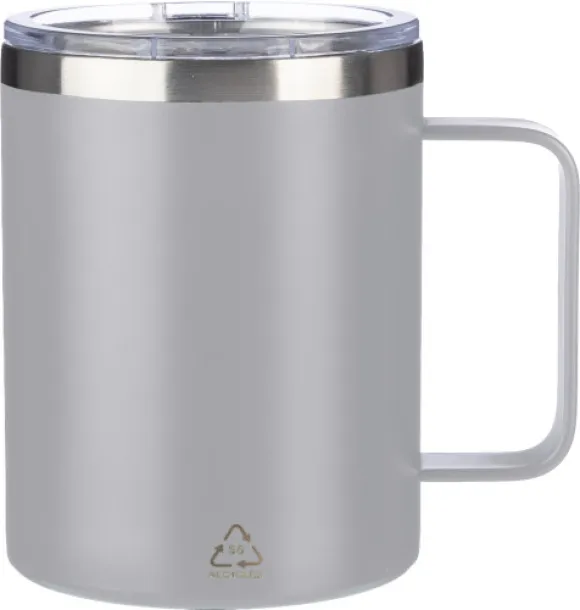 RENATE Stainless steel double-walled mug (300 ml) Siva