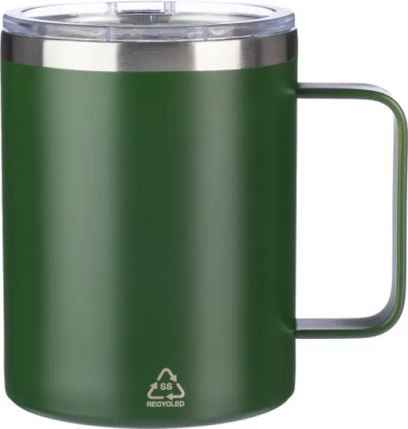 RENATE Stainless steel double-walled mug (300 ml) Zelena