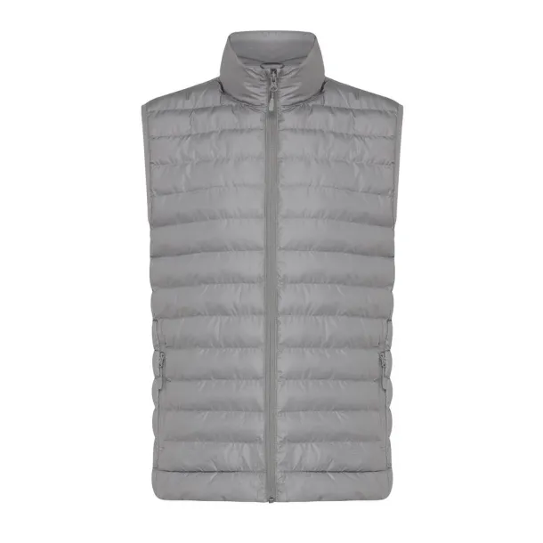  Iqoniq Meru men recycled polyester bodywarmer - iqoniq silver grey