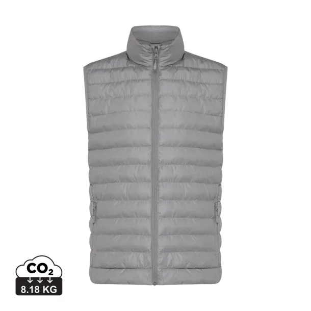  Iqoniq Meru men recycled polyester bodywarmer - iqoniq silver grey