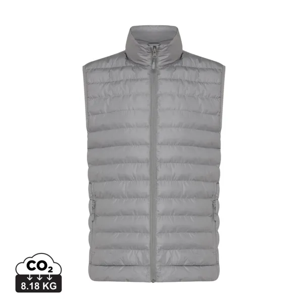  Iqoniq Meru men recycled polyester bodywarmer - iqoniq silver grey