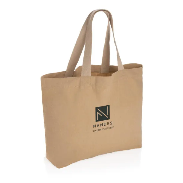  Impact AWARE™ recycled canvas large tote 240 gsm undyed - XD Collection brown 